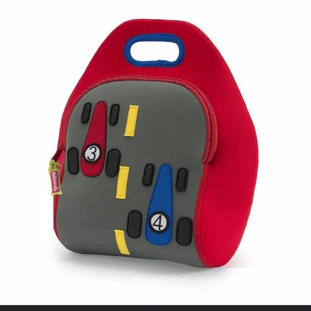 DabbaWalla Backpack Lunch Bag - Race Car blue